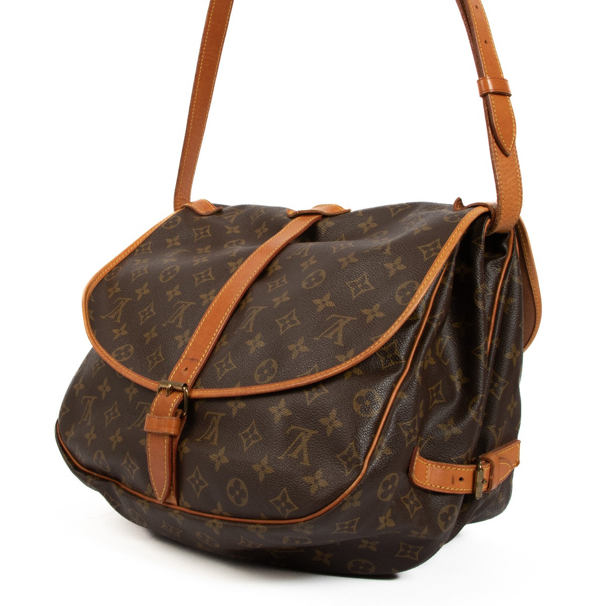 Shop an authentic second hand Louis Vuitton Monogram Canvas Saumur 35 Crossbody Bag on Labellov.com