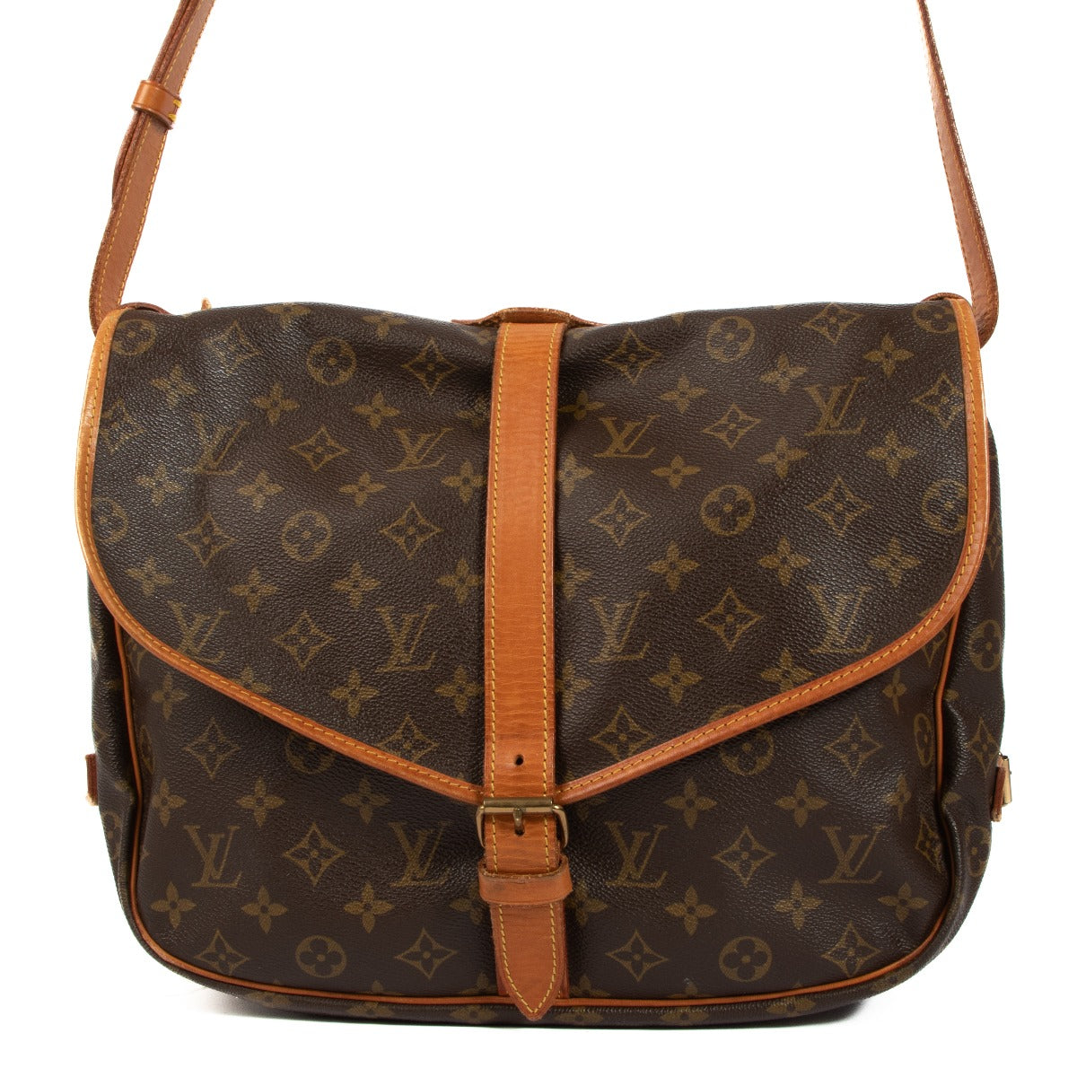 Shop an authentic second hand Louis Vuitton Monogram Canvas Saumur 35 Crossbody Bag on Labellov.com