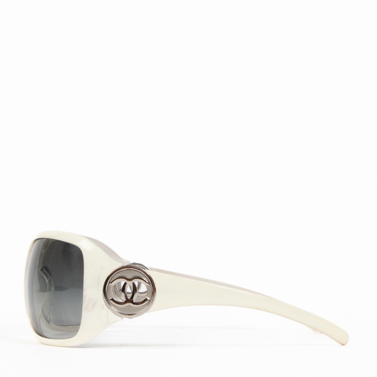 Chanel 6023 White Wrap Around CC Sunglasses