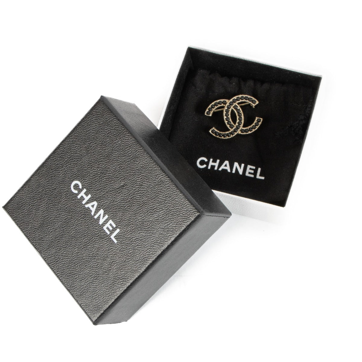 Shop 100% authentic Chanel Gold/Black CC Brooch at Labellov.com.