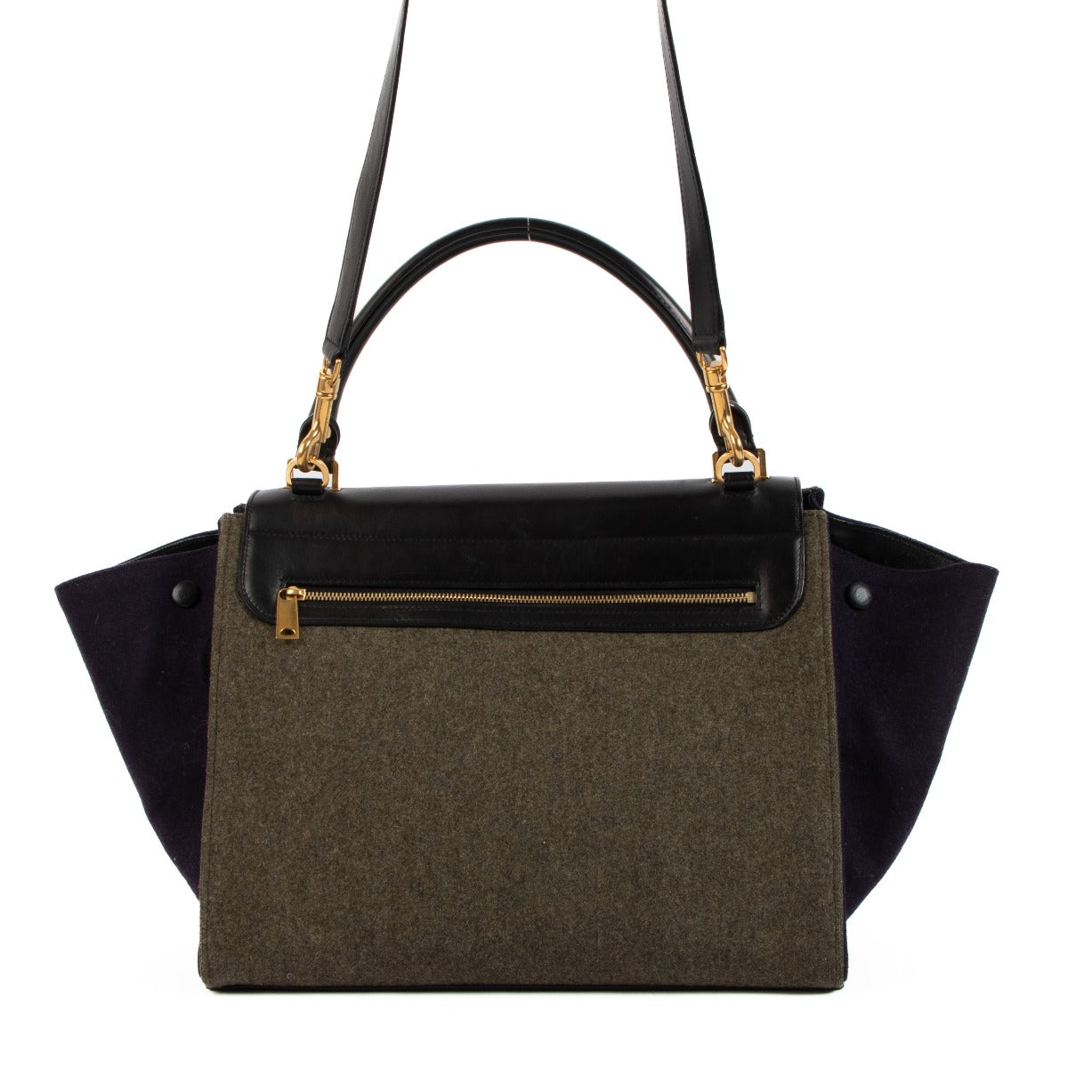 Celine Tricolor Felt Medium Trapeze Tote Bag