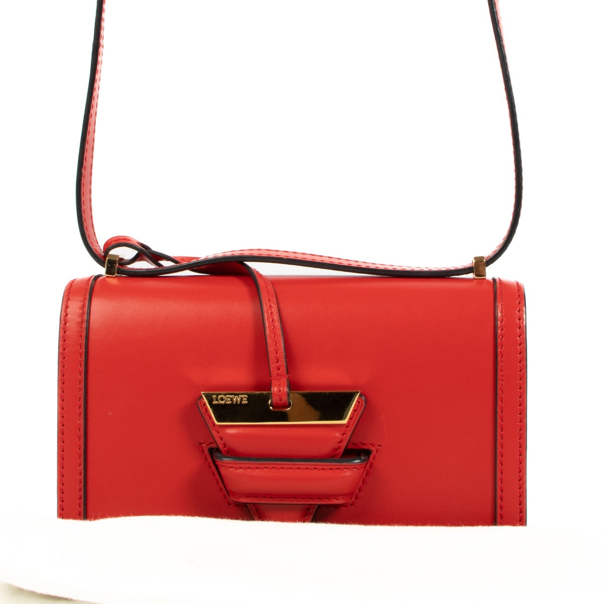 Loewe Red Barcelona Mini Shoulder Bag