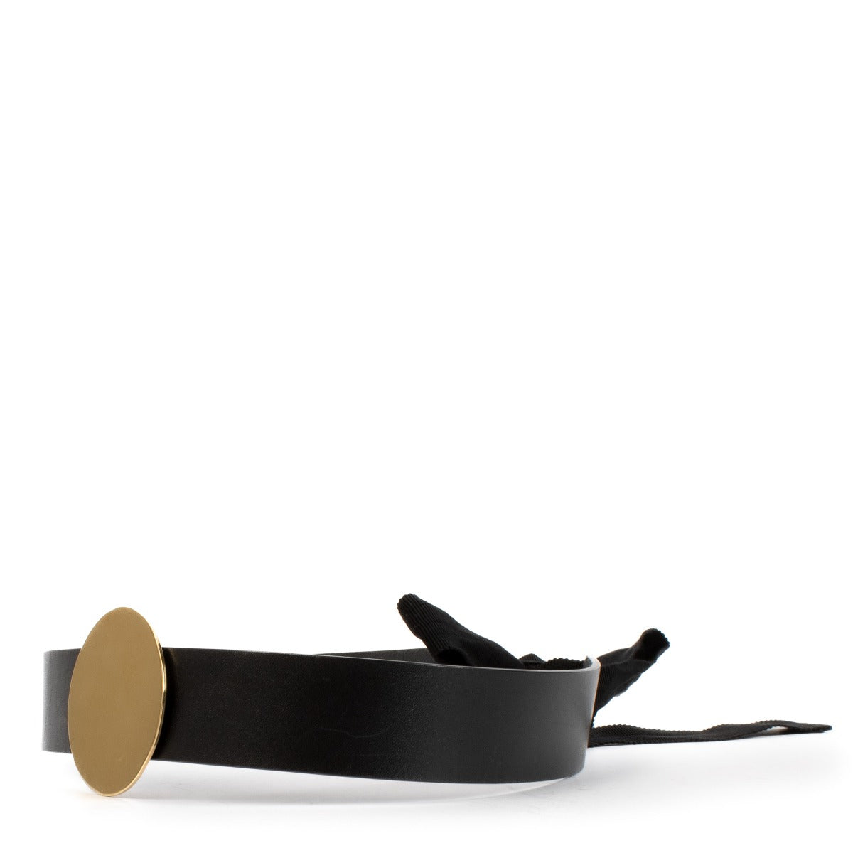 Shop 100% authentic secondhand Celine Black Leather Belt with Gold Disk on Labellov.com