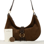 Shop authentic second hand Delvaux Brown Suede Camille GM Crossbody Bag on Labellov.com