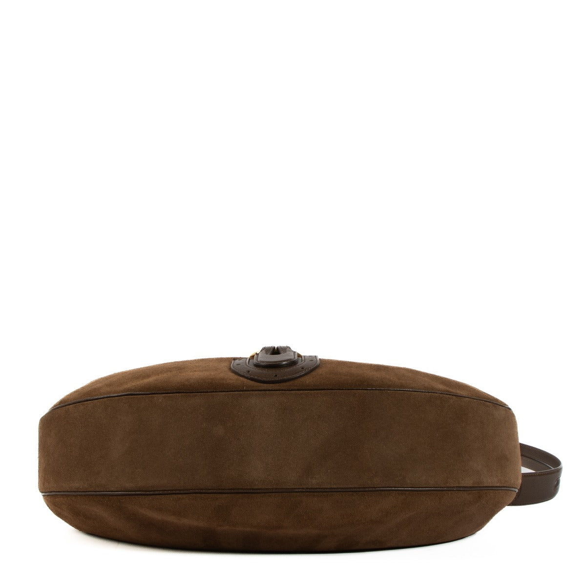 Shop authentic second hand Delvaux Brown Suede Camille GM Crossbody Bag on Labellov.com