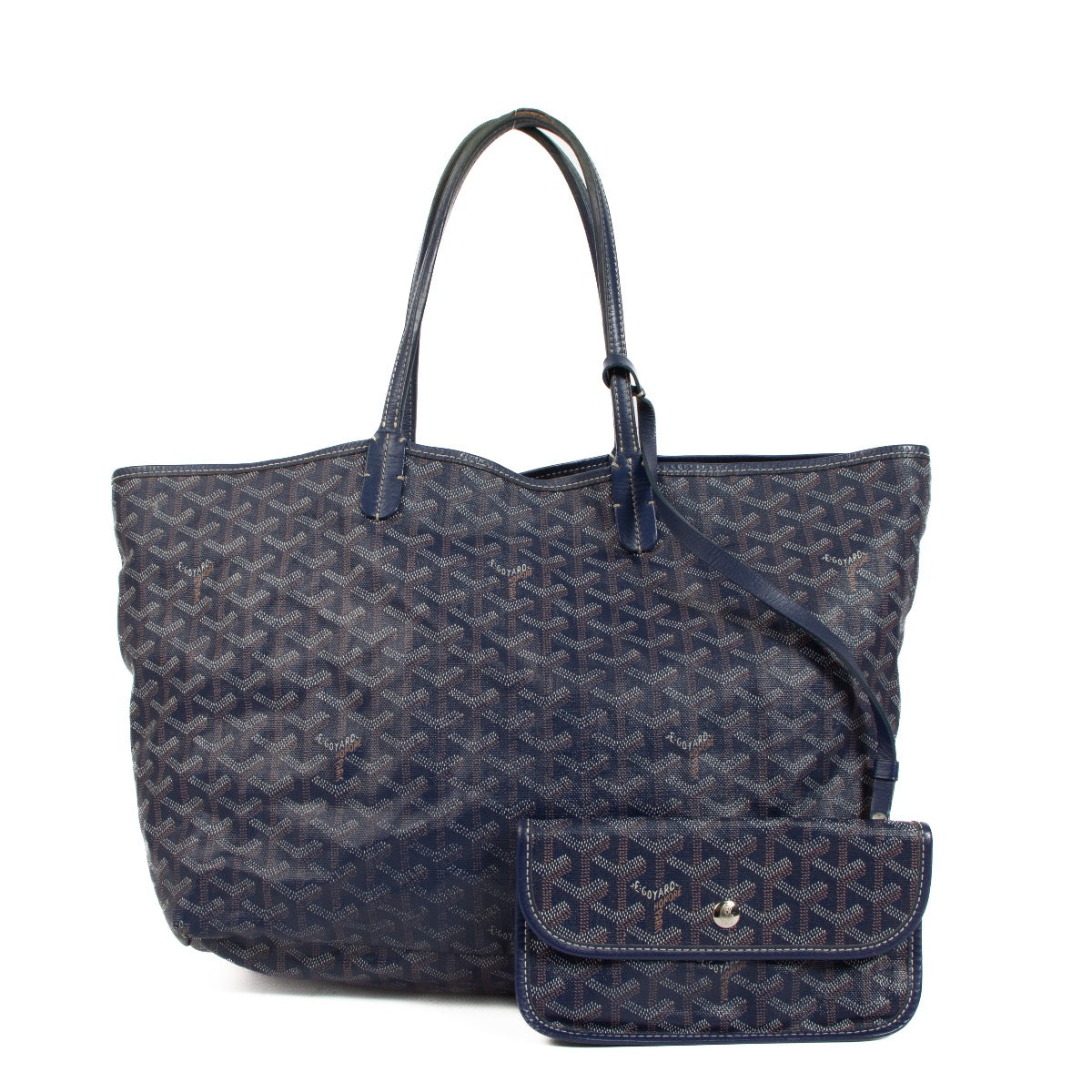 Shop an authentic preloved Goyard Blue St. Louis PM Tote Bag on Labellov.com