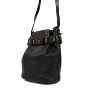 Delvaux Black Leather Calicot Shoulder Bag