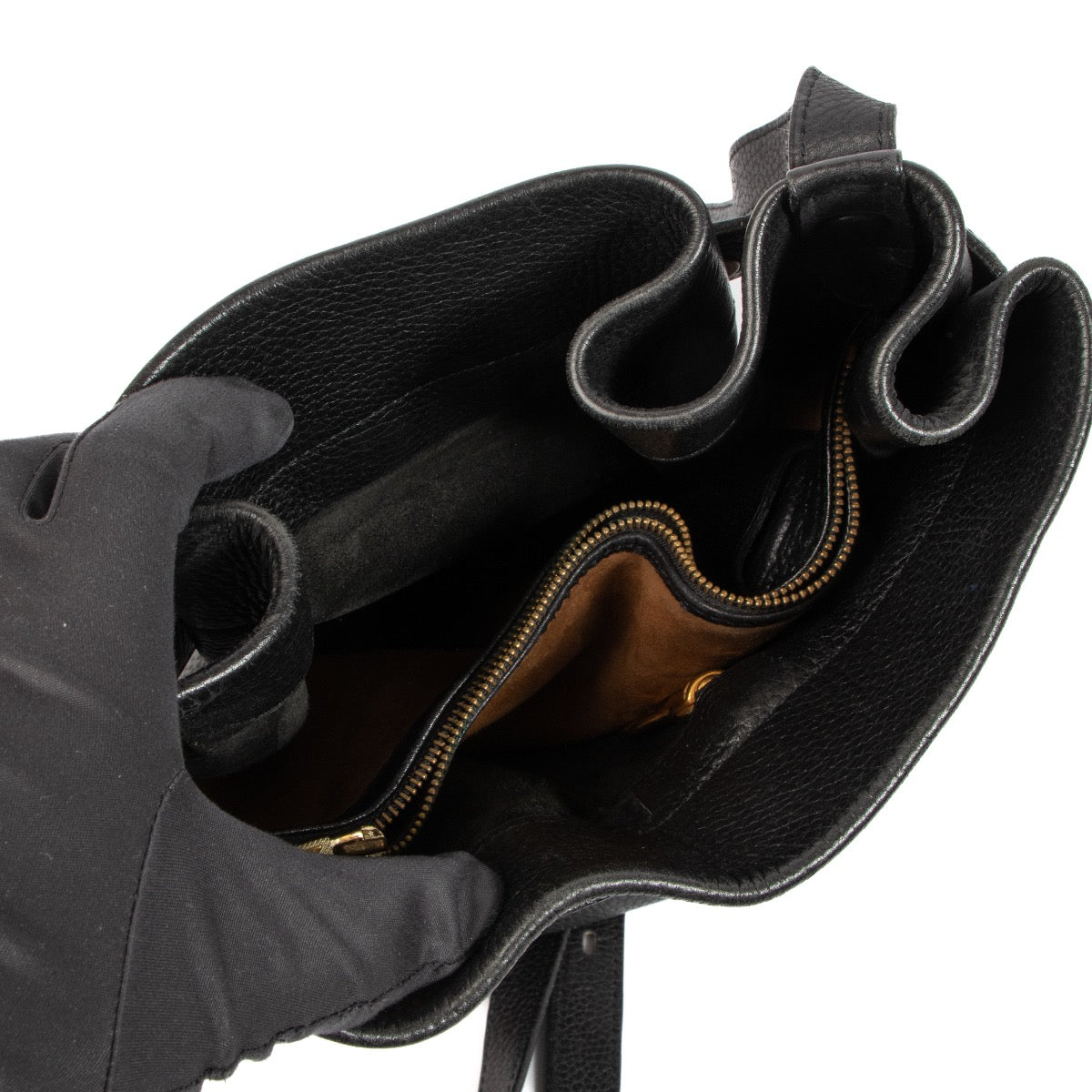 Delvaux Black Leather Calicot Shoulder Bag