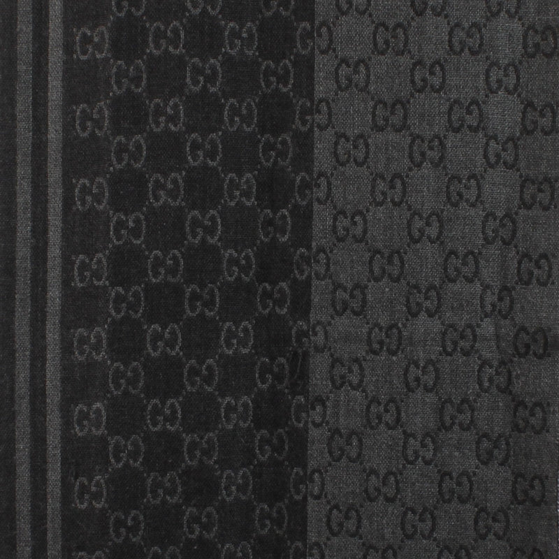 Gucci Grey GG Wool Scarf