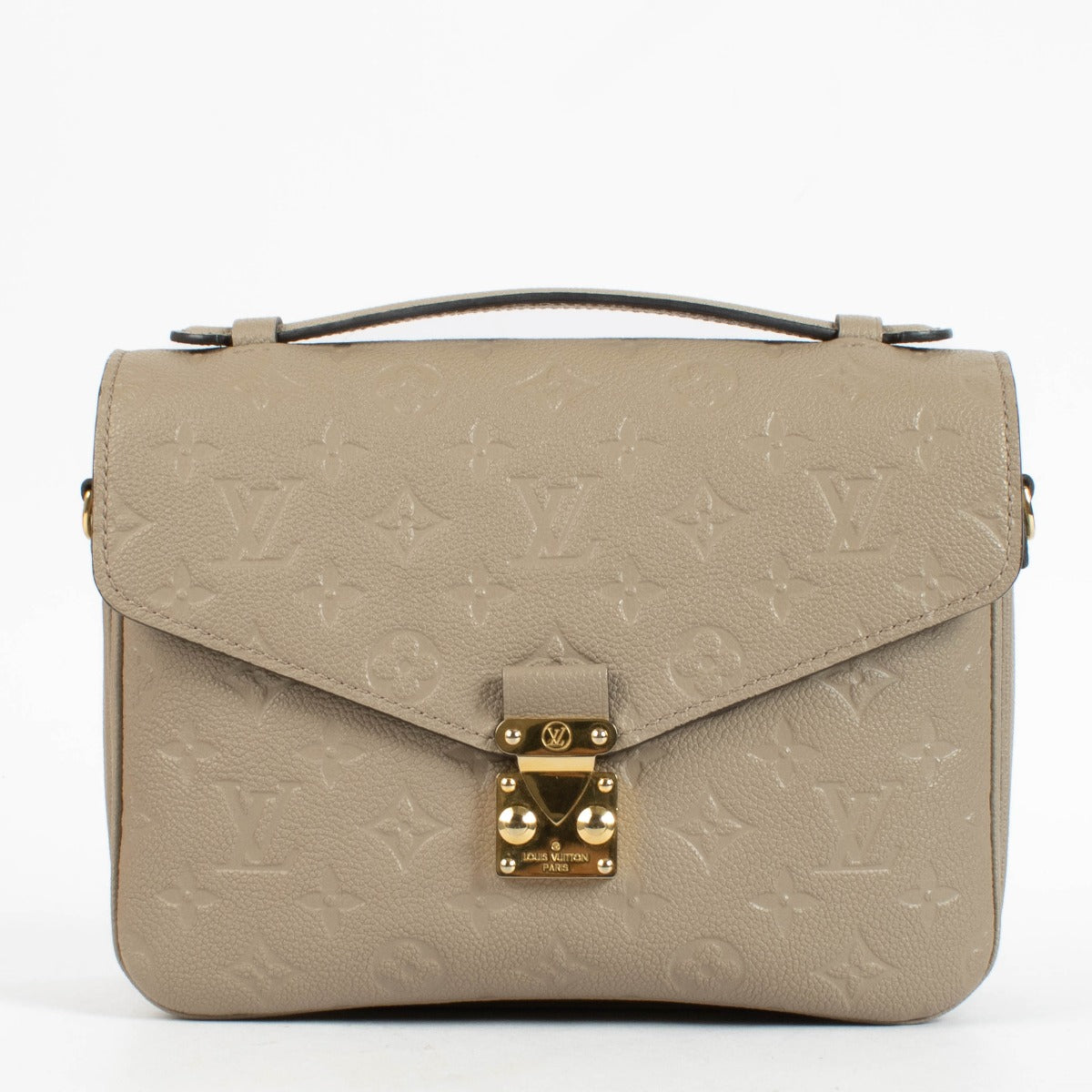shop 100% authentic second hand Louis Vuitton Tourterelle Monogram Empreinte Pochette Metis Bag on Labellov.com
