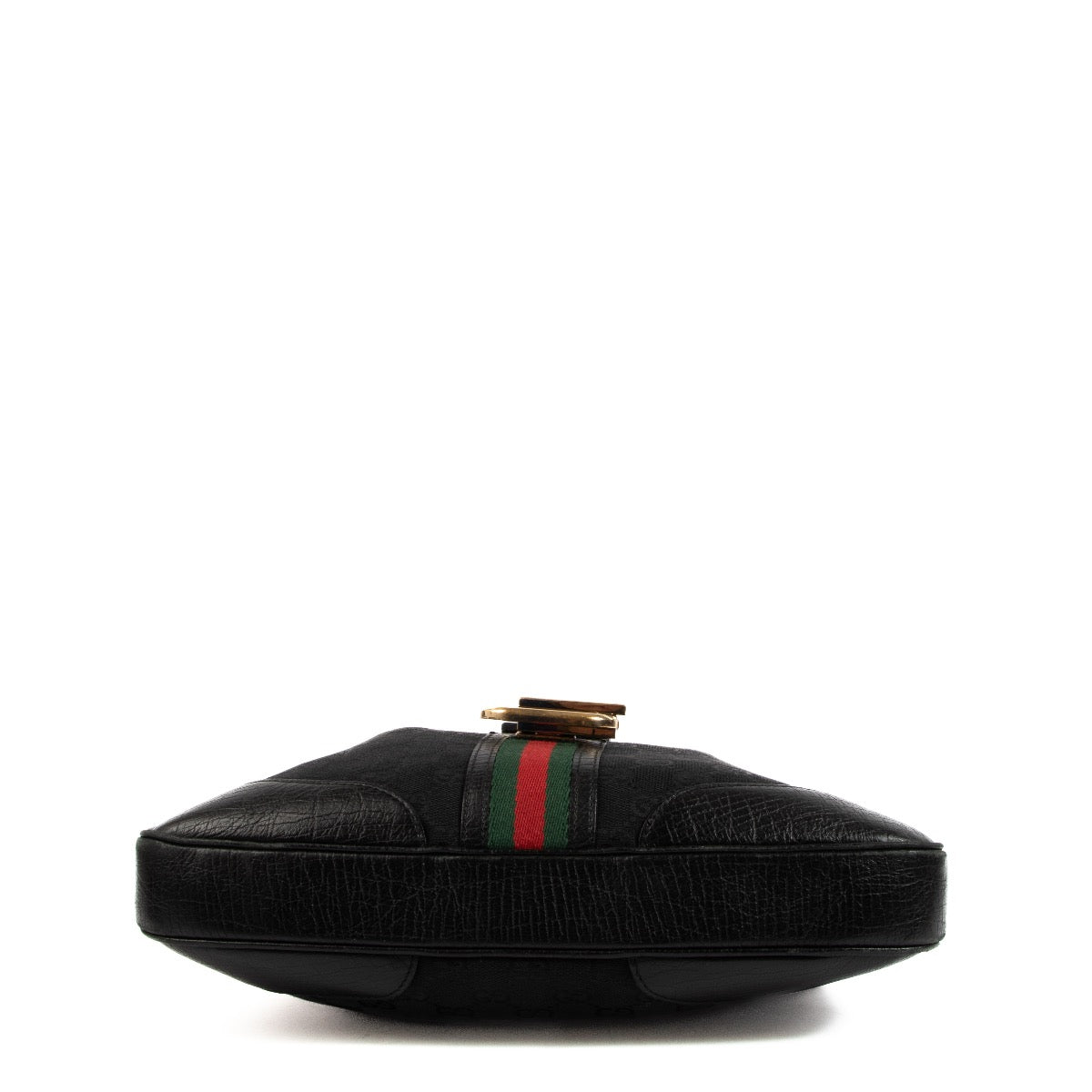 Gucci Zwarte GG Canvas Web Vintage Jackie Tas