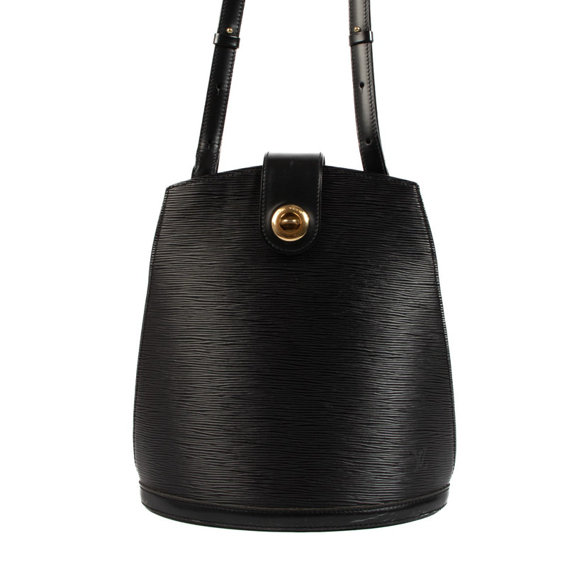 Shop safe online at Labellov in Antwerp this 100% authentic second hand Louis Vuitton Black Epi Leather Cluny Bag