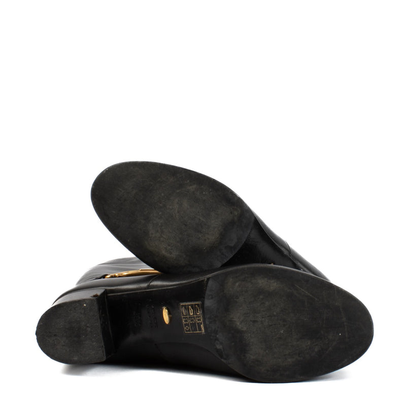 shop 100% authentic second hand Sergio Rossi Black Leather Boots - Size 40 1/2 on Labellov.com