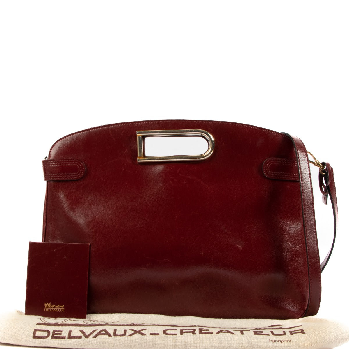 Delvaux Vintage Burgundy Box Calf D Tote Bag