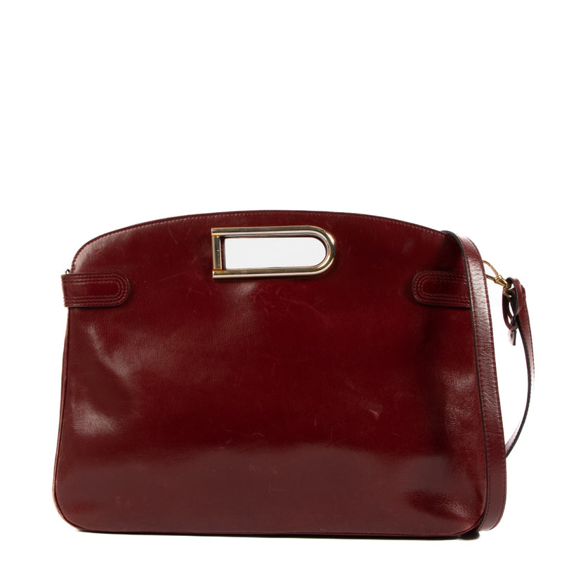 Delvaux Vintage Burgundy Box Calf D Tote Bag