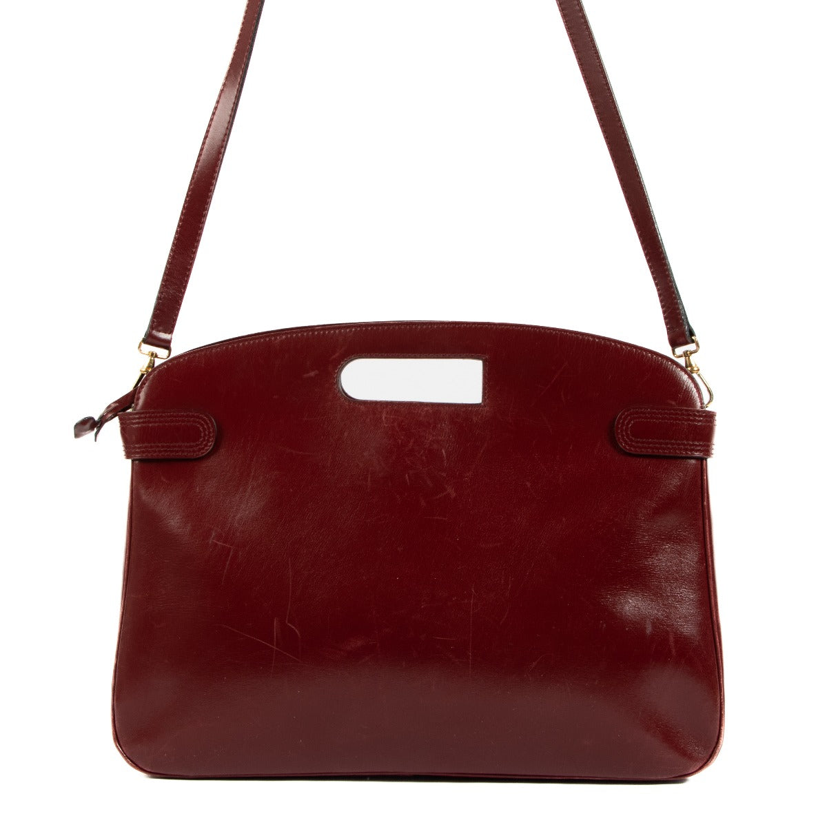 Delvaux Vintage Burgundy Box Calf D Tote Bag