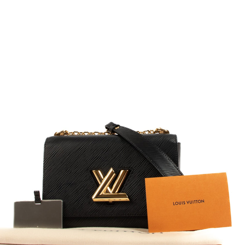 Louis Vuitton Black Epi Leather Twist MM Shoulder Bag
