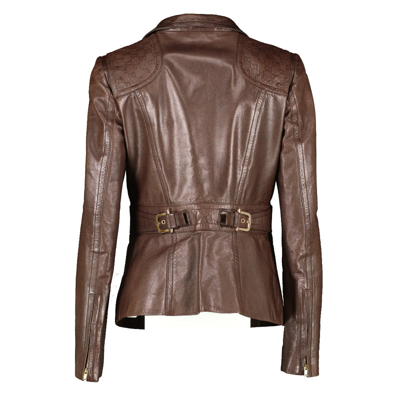 Gucci Brown Leather Jacket