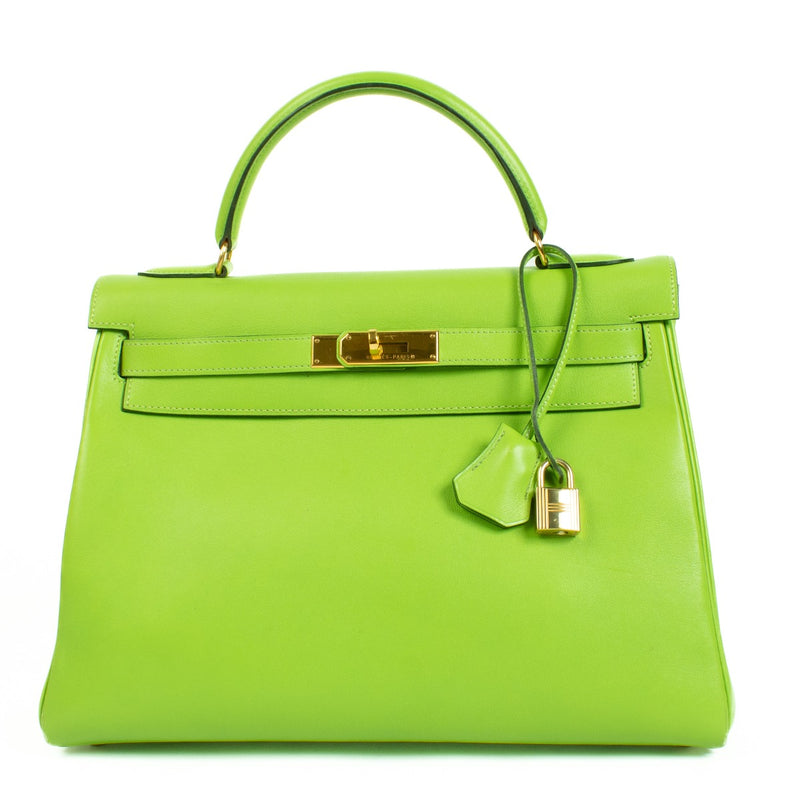 Hermès 1996 Kelly 32 Vert Cru Gulliver