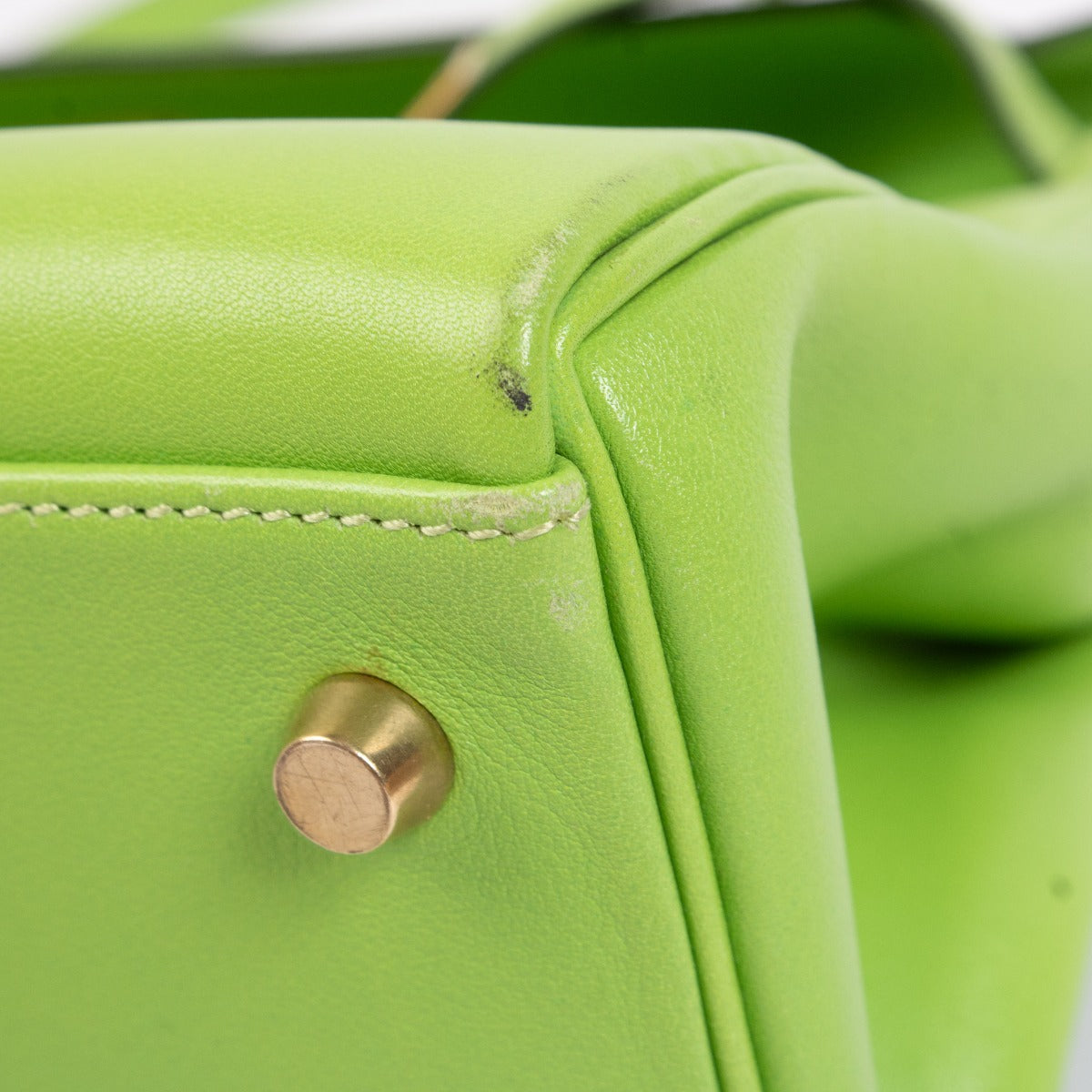 Hermès Kelly 32 Vert Cru Gulliver GHW