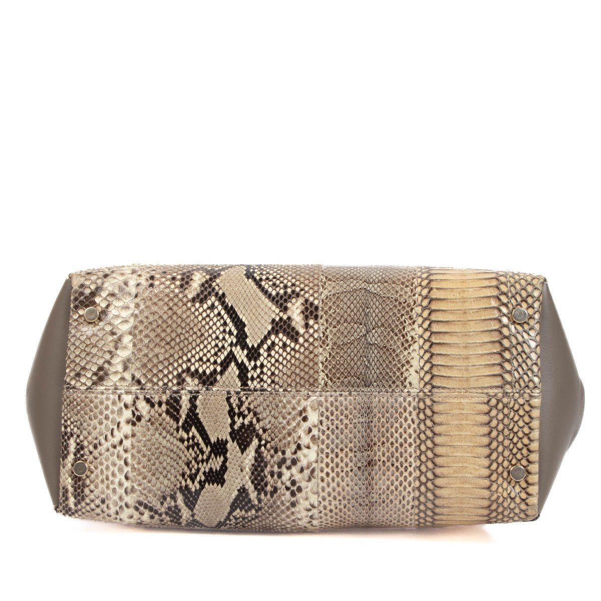 Jimmy Choo Taupe Alfie Snakeskin Shoulder Bag