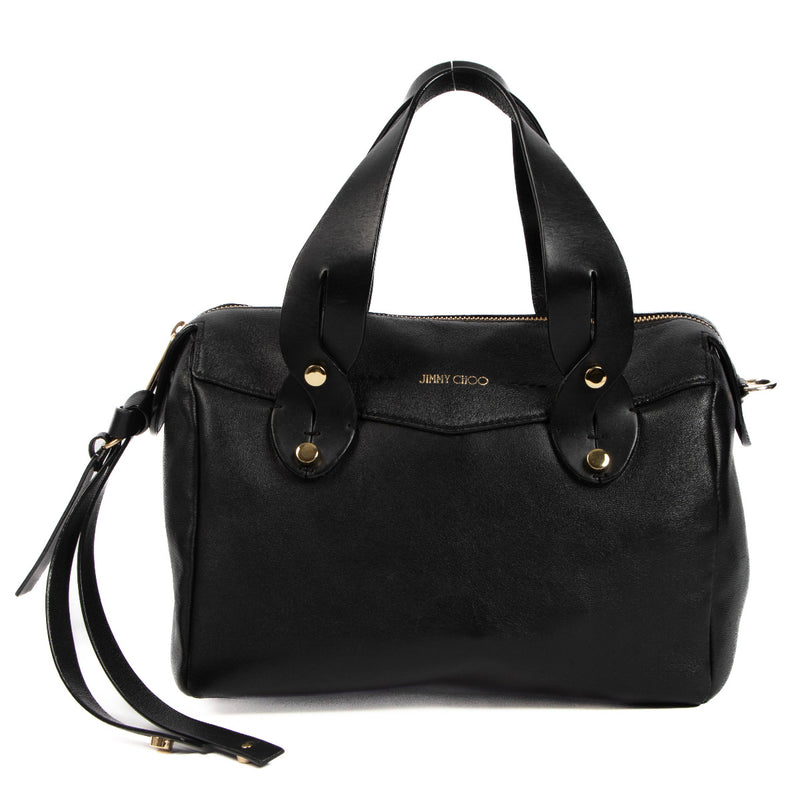 Jimmy Choo Zwarte Leren Allie Tas met Bovenhandvat