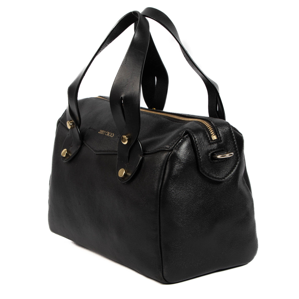 Jimmy Choo Zwarte Leren Allie Tas met Bovenhandvat
