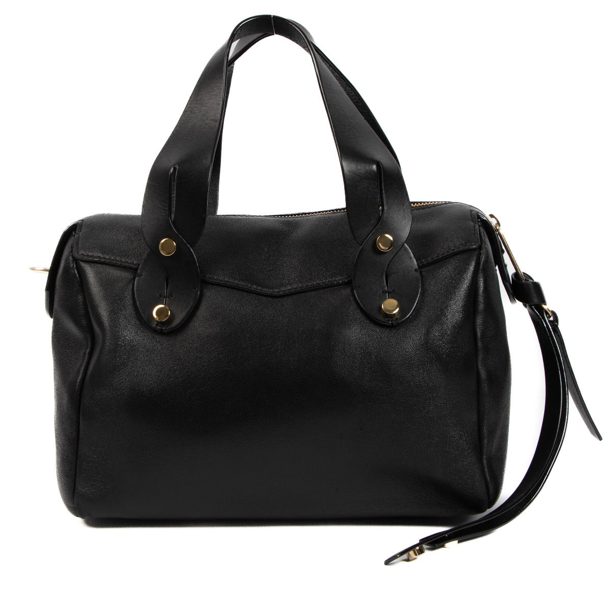 Jimmy Choo Zwarte Leren Allie Tas met Bovenhandvat