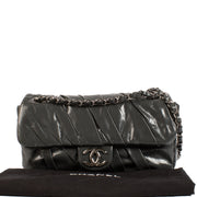 Chanel Grey Glazed Calfskin Twisted Flap Bag