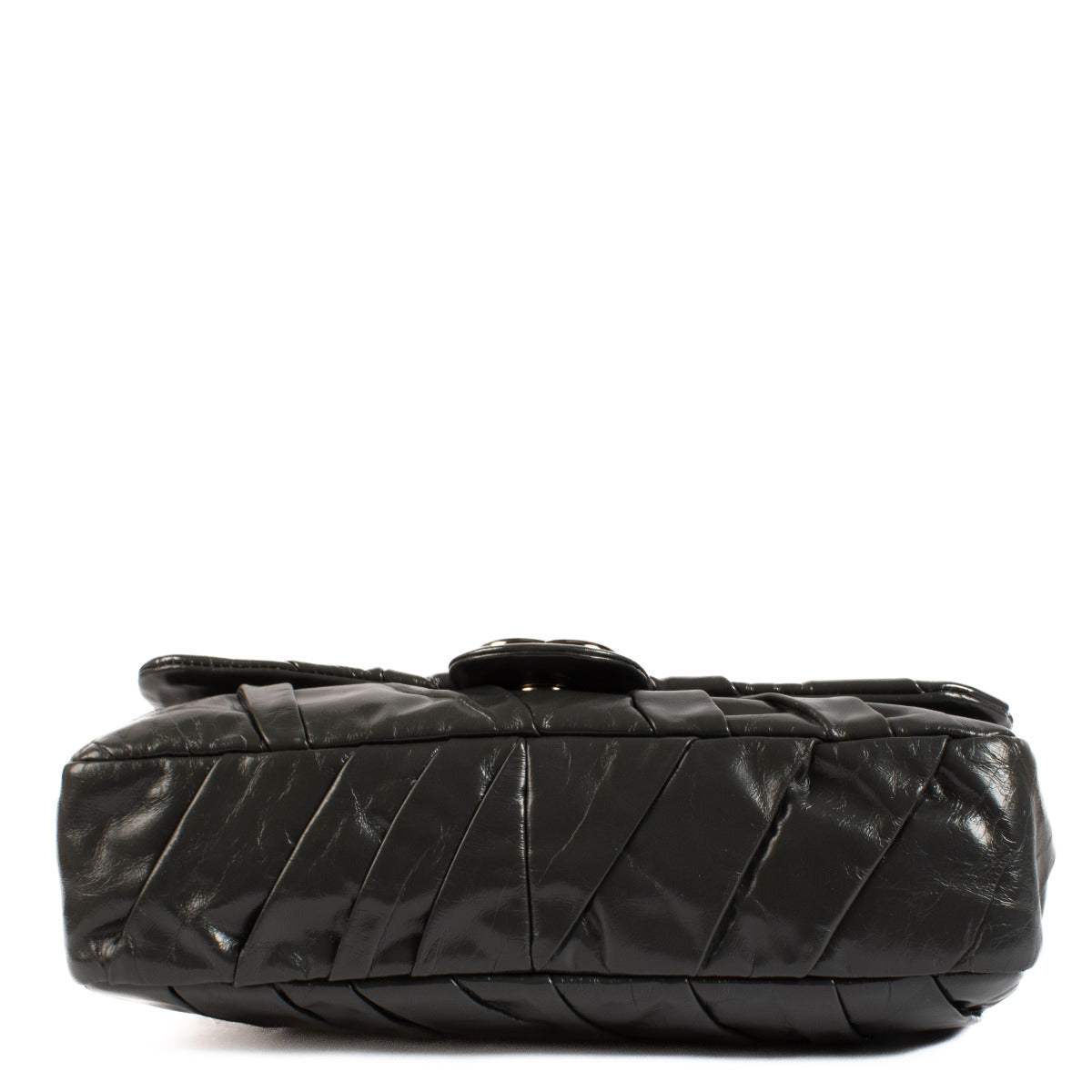 Chanel Grijze Kalfsleren Twisted Flap Bag