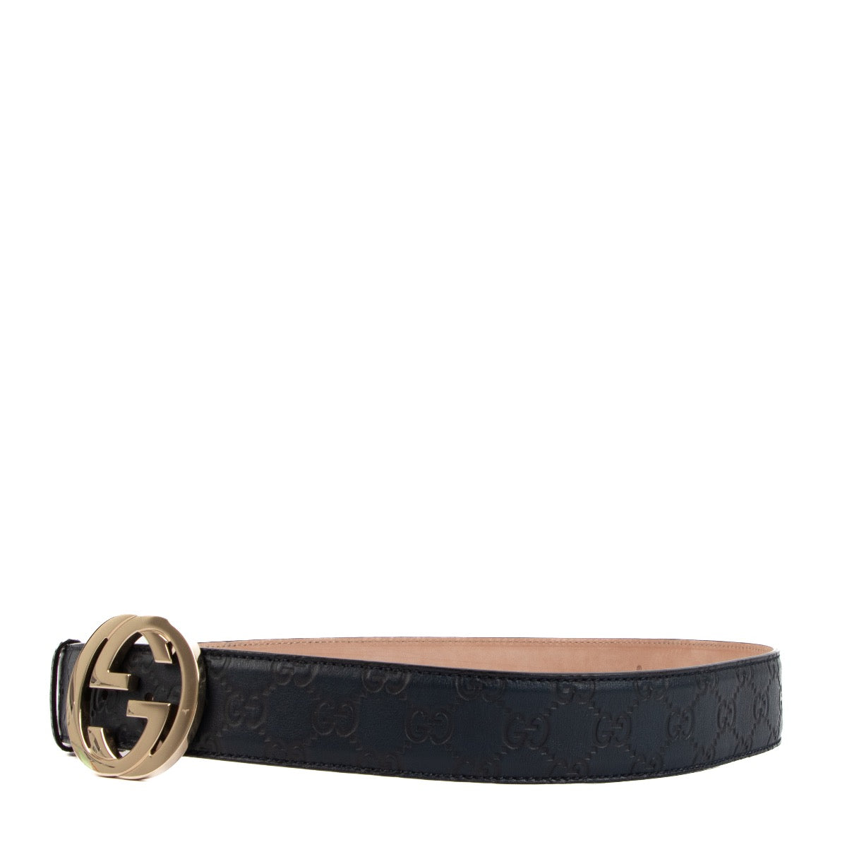 Buy an authentic Gucci Blue Leather Signature Belt on LabelLov.com