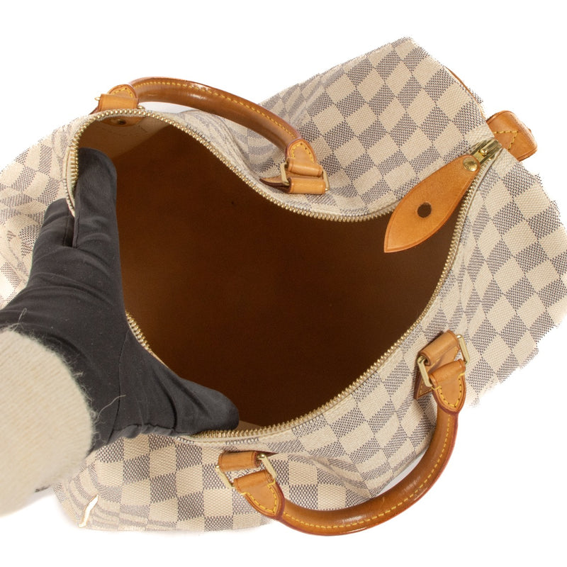 Shop 100% authentic second-hand Louis Vuitton Damier Azur Speedy 35 Top Handle Bag on Labellov.com
