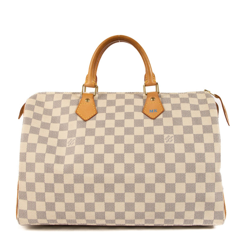 Shop 100% authentic second-hand Louis Vuitton Damier Azur Speedy 35 Top Handle Bag on Labellov.com