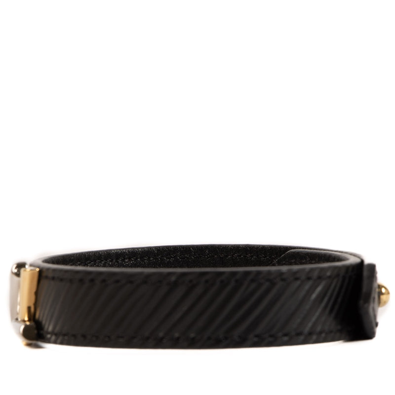 Louis Vuitton Black Epi Leather Twist-It Bracelet for the best price at Labellov secondhand luxury in Antwerp. We buy and sell your authentic designer bags for the best price.