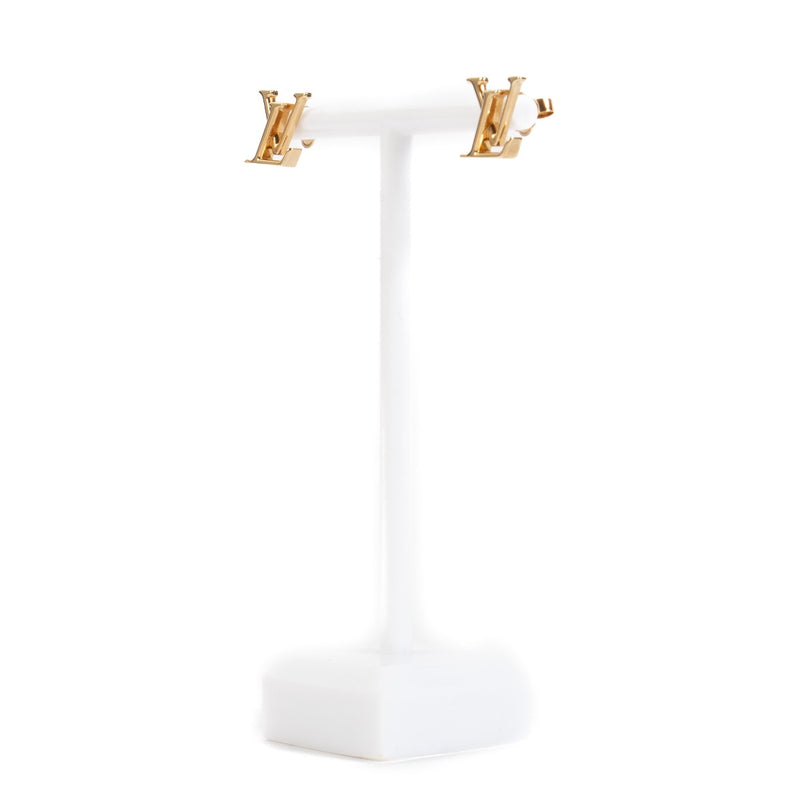 Shop 100% authentic secondhand Louis Vuitton Gold LV Ionic Earrings on Labellov.com
