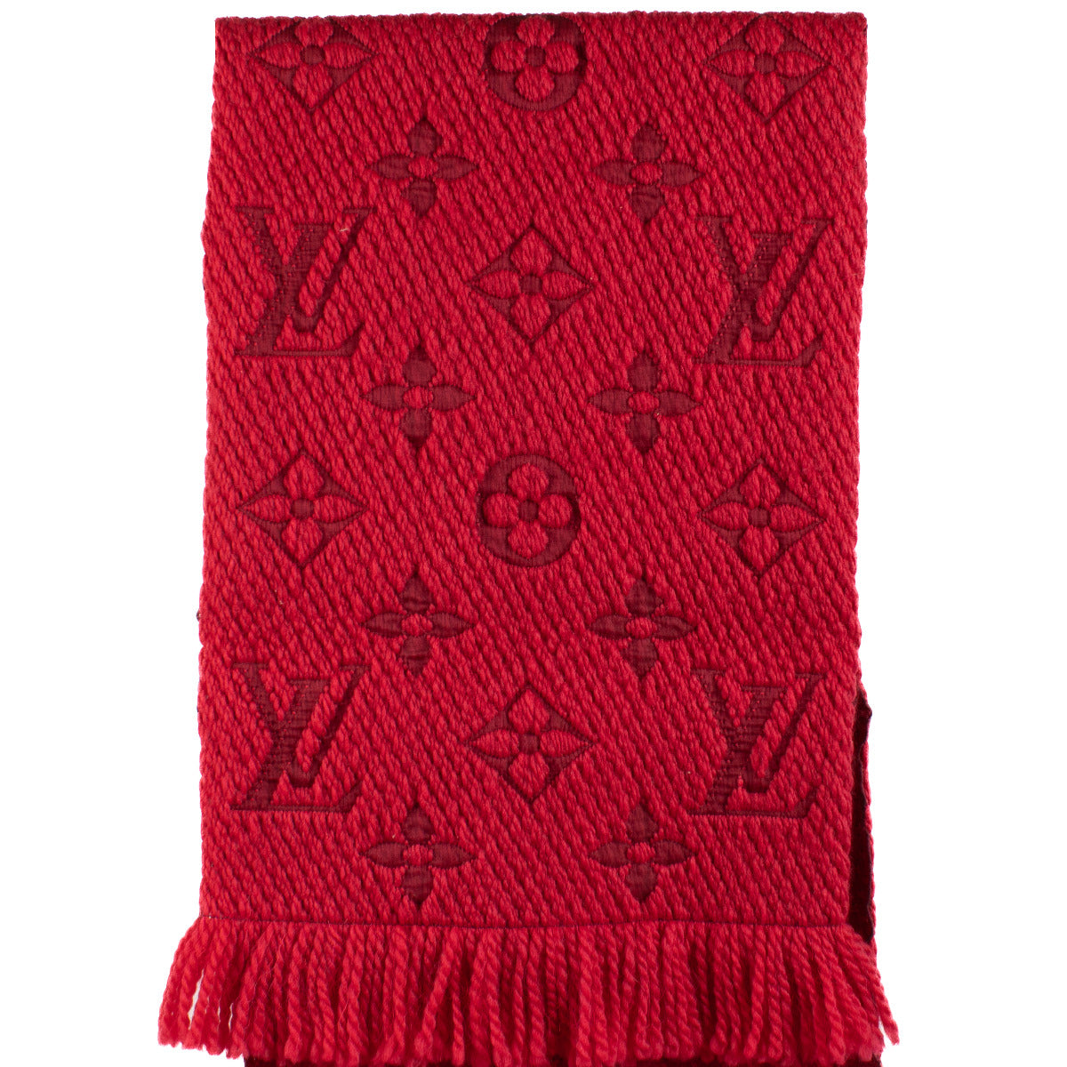 Louis Vuitton Red Logomania Scarf