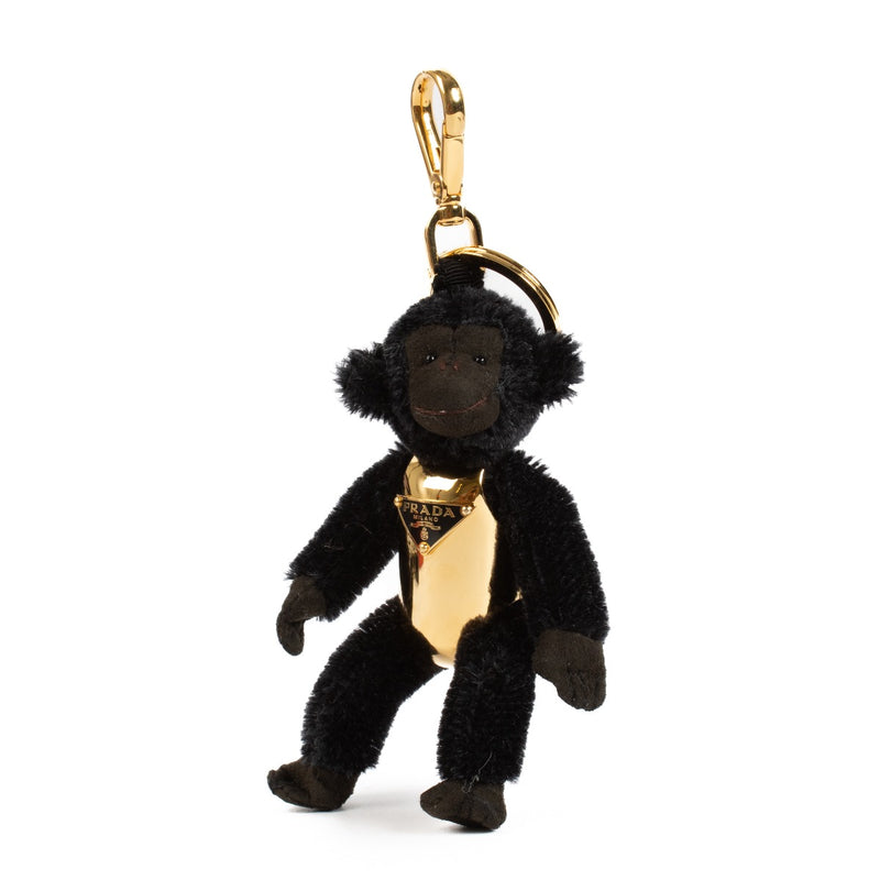 Prada Black Year of Monkey Keychain Bag Charm