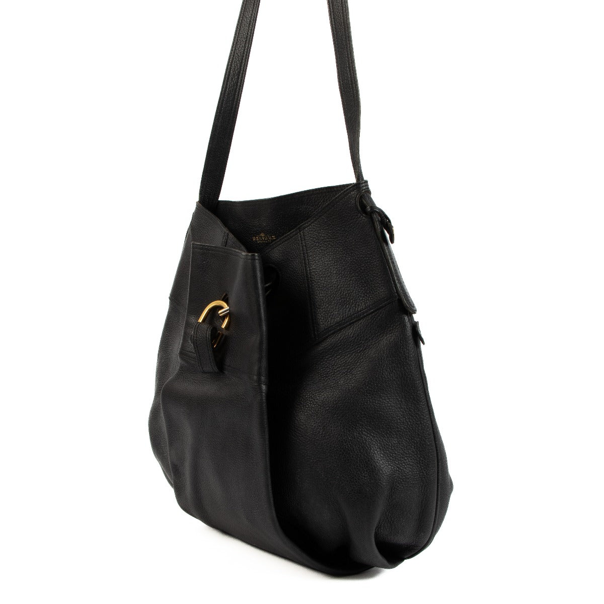 Delvaux Black Leather Faust Shoulder Bag