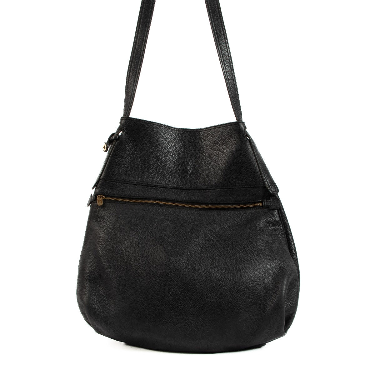 Delvaux Black Leather Faust Shoulder Bag