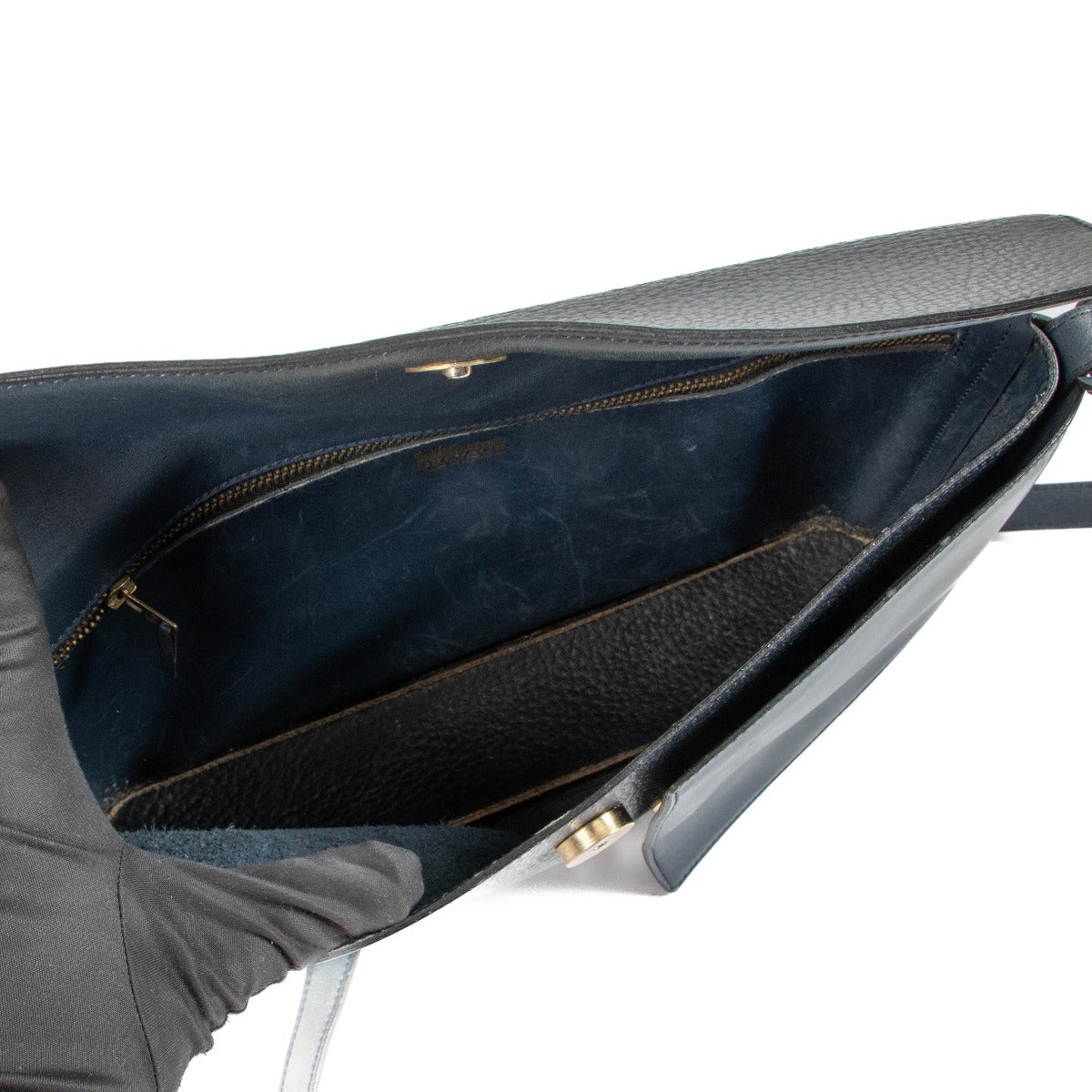 Sac bandoulière Delvaux bleu vintage