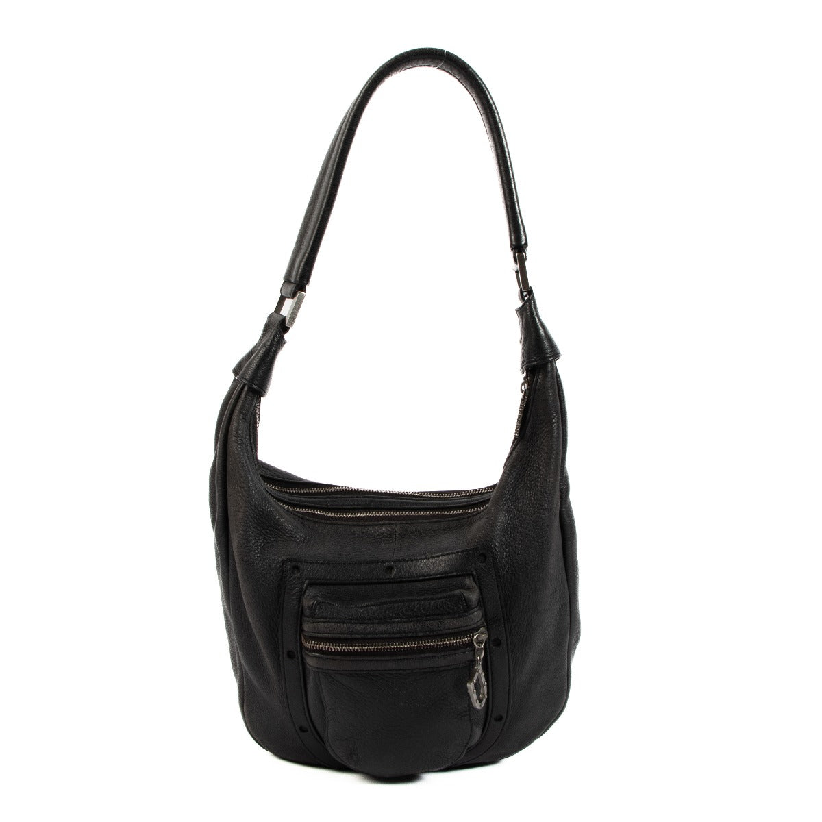 Delvaux Le Pauline PM Black Cerf Shoulder Bag