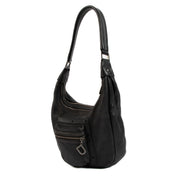 Delvaux Le Pauline PM Black Cerf Shoulder Bag