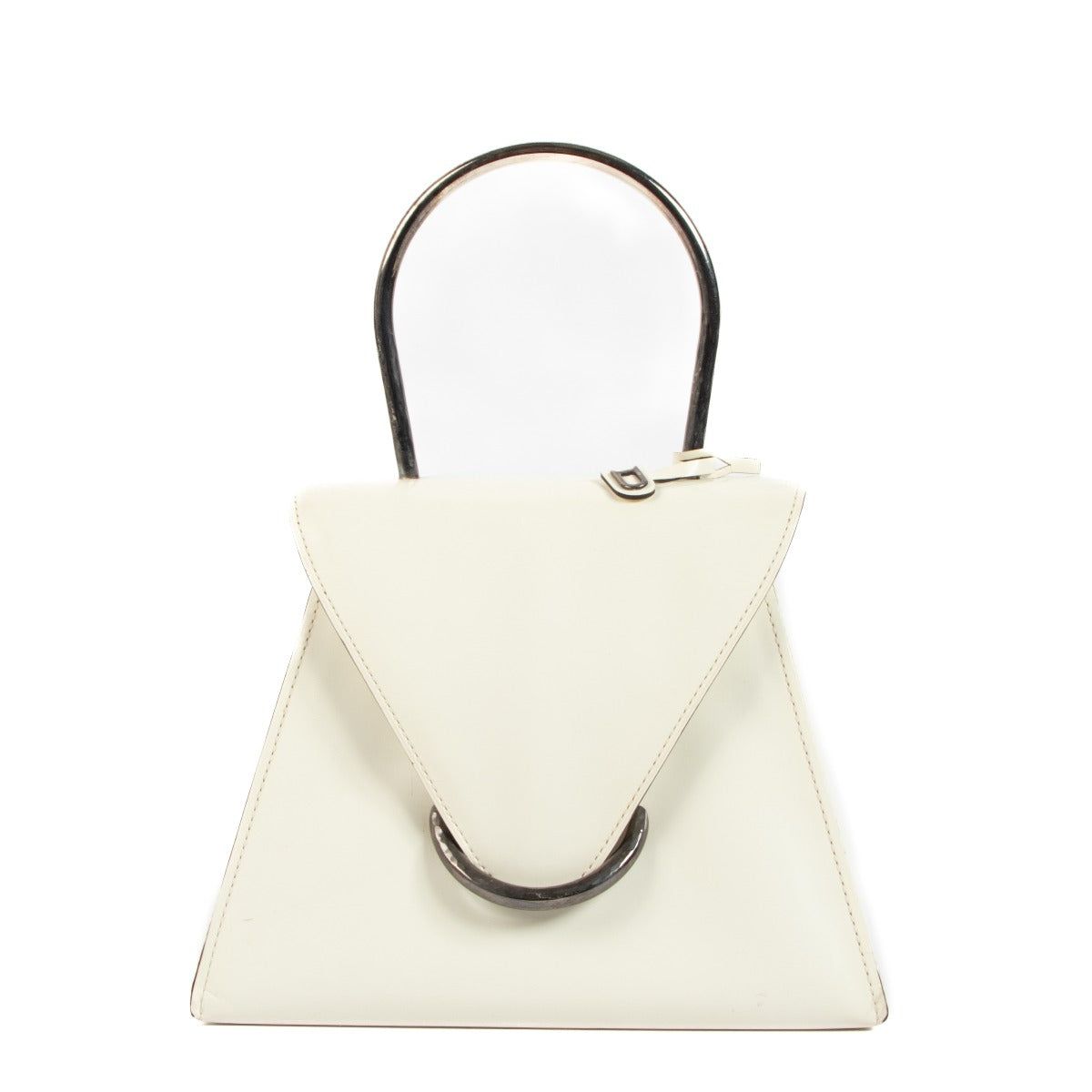Delvaux UT White Magic Patent Leather Bag
