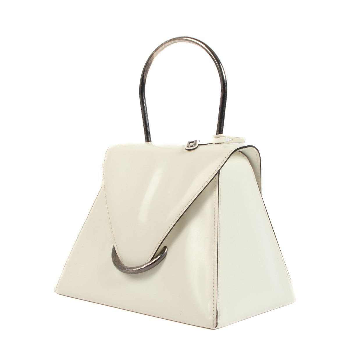 Delvaux UT White Magic Patent Leather Bag