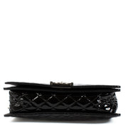 Authentic second hand Chanel Black Patent Large Boy Crossbody Bag on Labellov.com