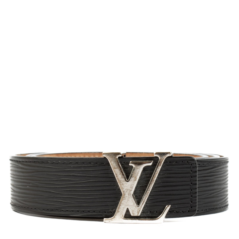 Authentic second hand Louis Vuitton Black Epi Leather Belt - Size 90 on labellov.com
