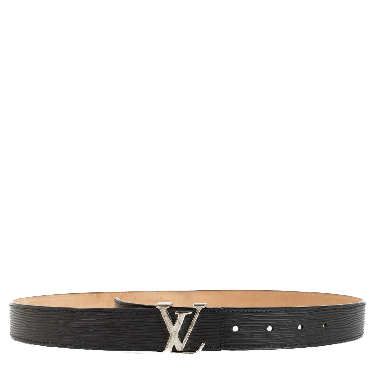 Authentic second hand Louis Vuitton Black Epi Leather Belt - Size 90 on labellov.com