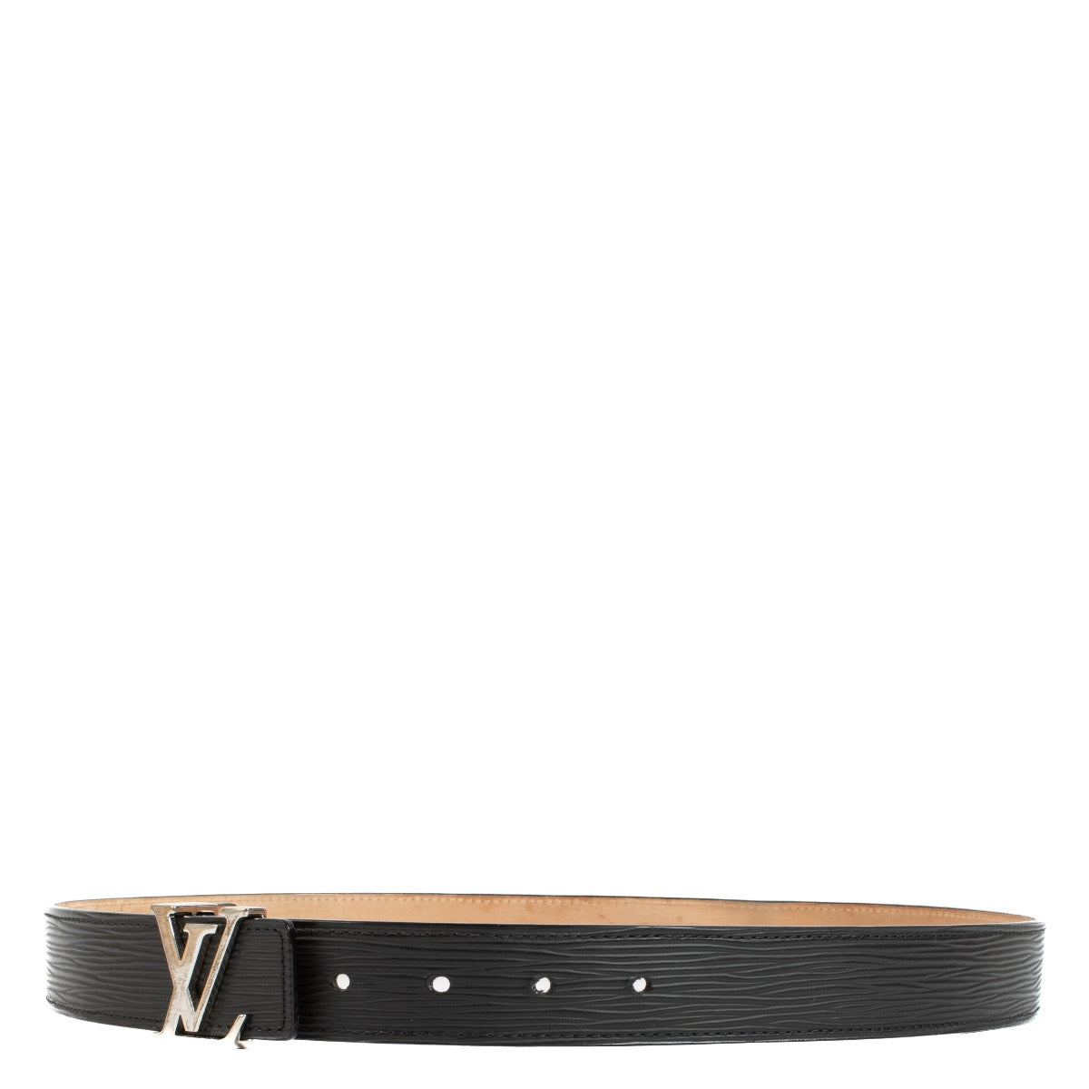 Authentic second hand Louis Vuitton Black Epi Leather Belt - Size 90 on labellov.com