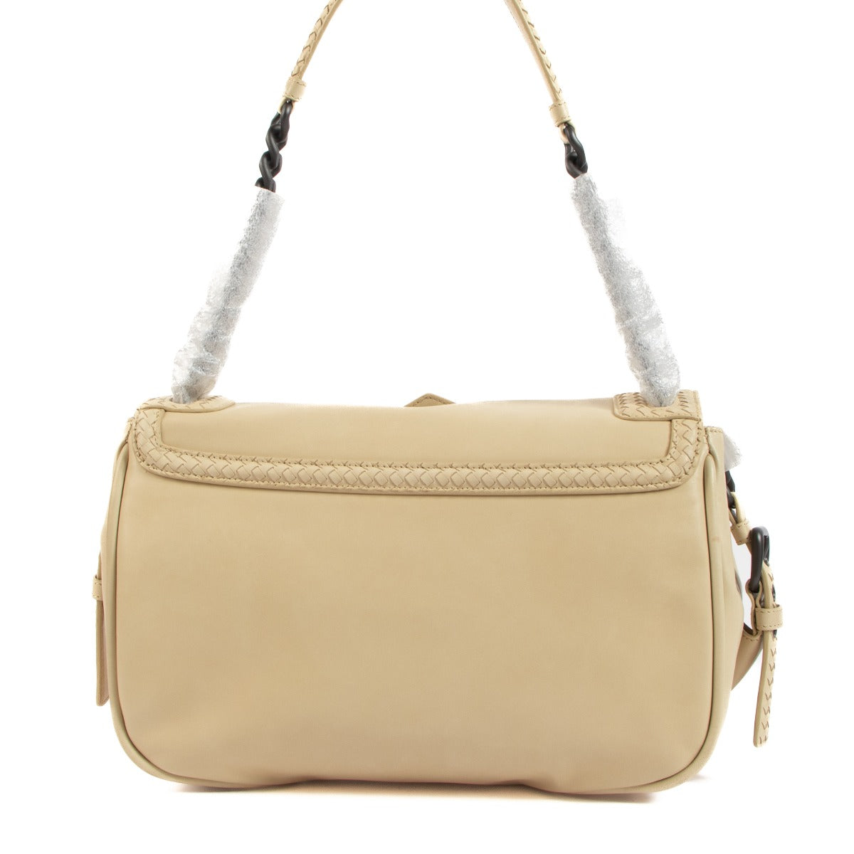 Sac à bandoulière Bottega Veneta Rialto Intrecciato beige