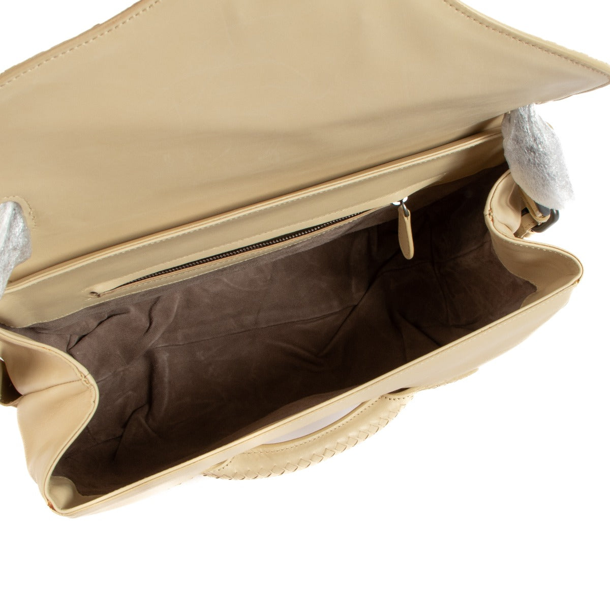 Sac à bandoulière Bottega Veneta Rialto Intrecciato beige